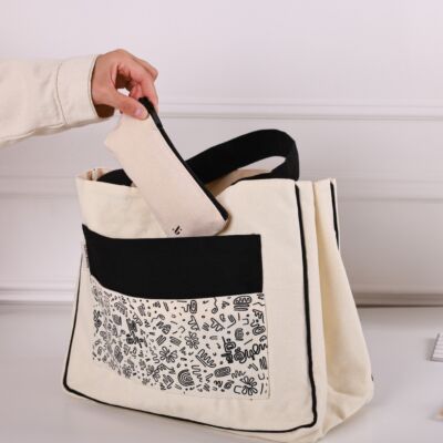 Doodle Line Art Bag
