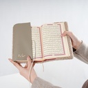 Quran with Fabric Cover and Leather Bookmark
