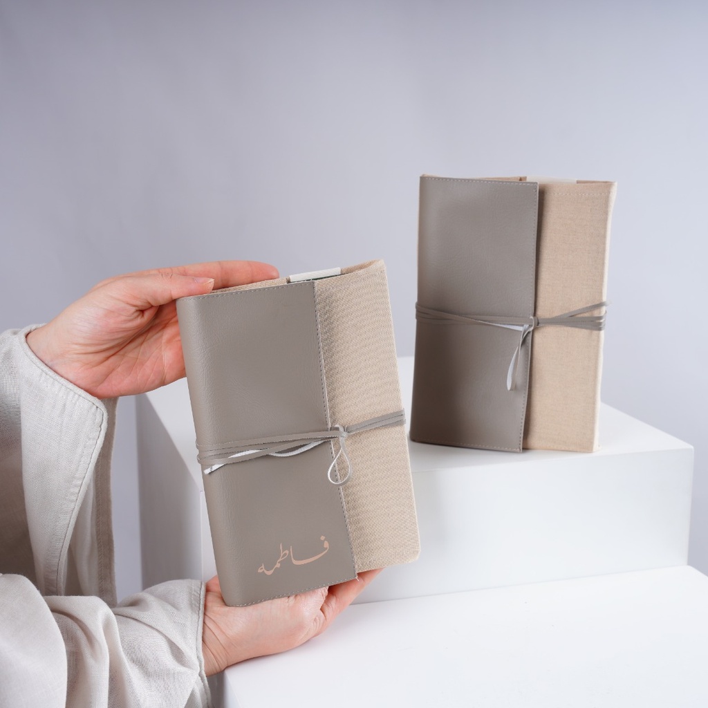 Quran with Linen Cover and Leather Bookmark