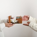 Acrylic Gift Box with Money Pouch & Flower