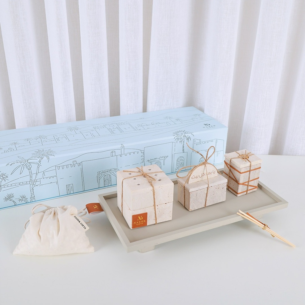 Travertine Bukhoor Tray