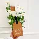 Leather Flowers Basket