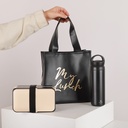 "طقم حافظة الطعام وقنينة ماء وحقيبة "