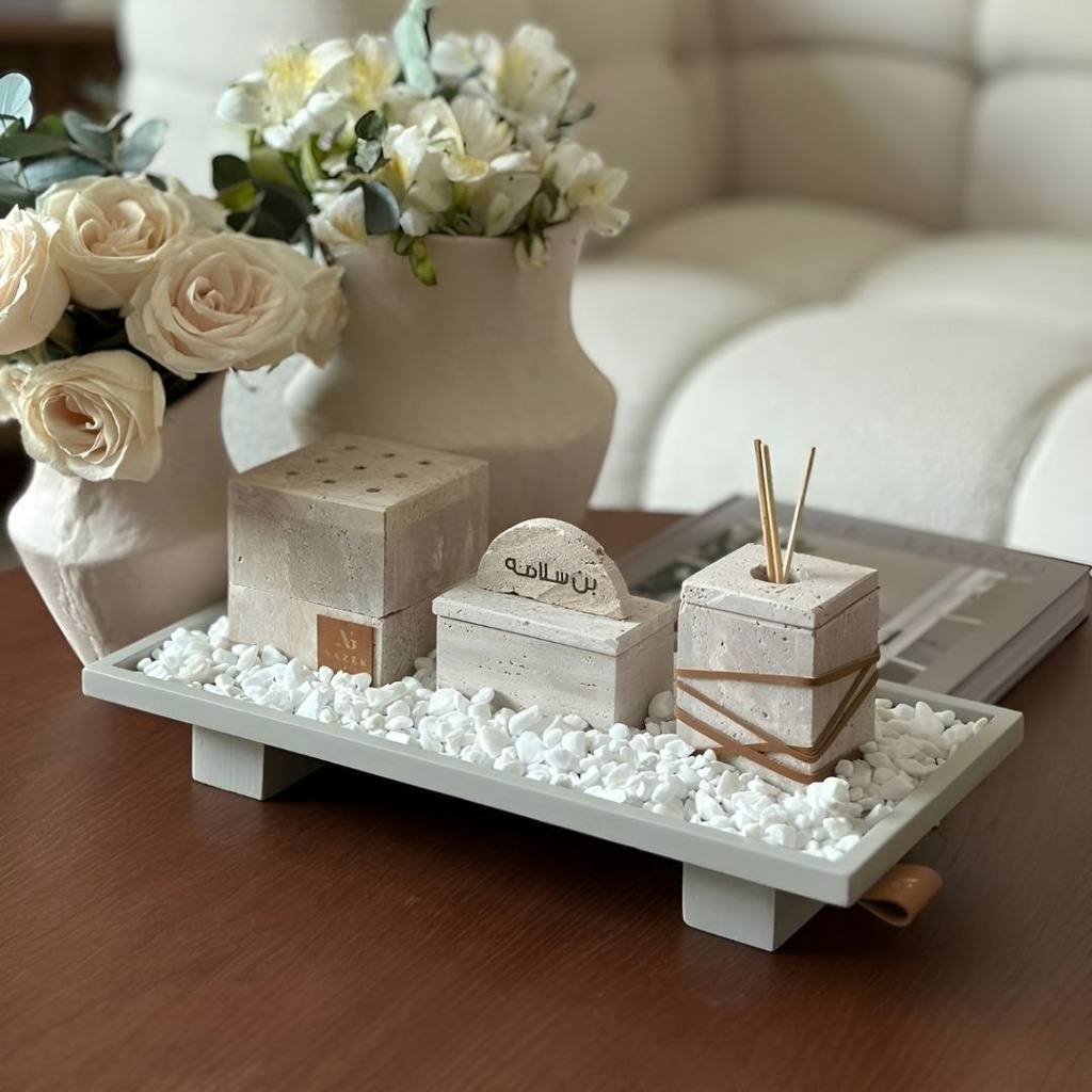 Travertine Bukhoor Tray