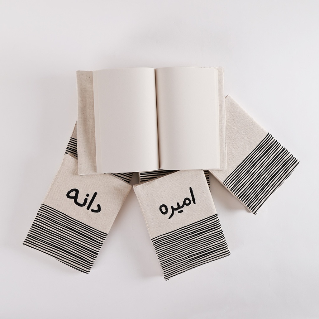 دفتر قماش – طباعة الاسم