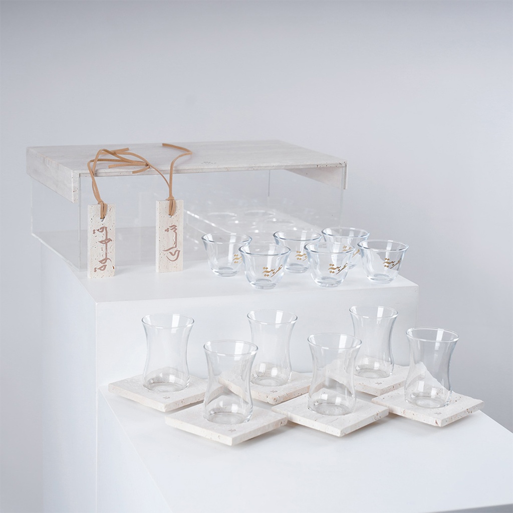 طقم الترافرتين لضيافة الشاي والقهوة