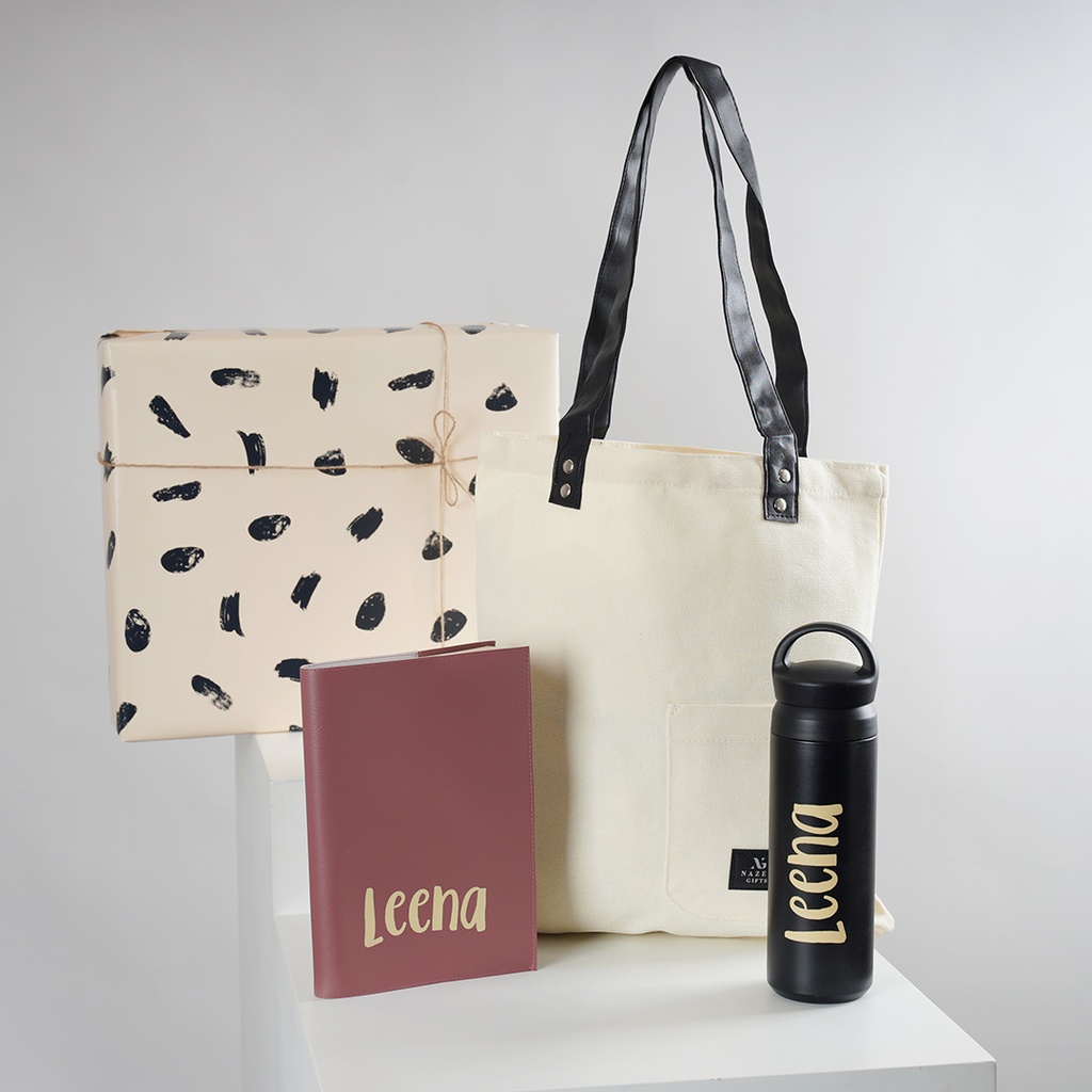 Bag Notebook and Water Bottle Set