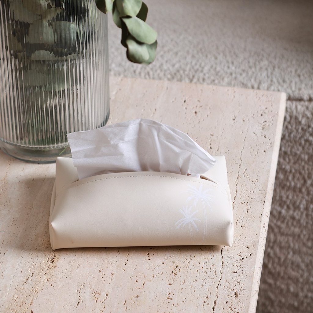 علبة مناديل جلدية